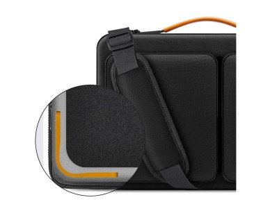Bolsa Tech-Protect Defender para laptop de 13 a 14 polegadas - preta e laranja Bolsa Tech-Protect Defender para laptop de 13 a 14 polegadas - preta e laranja