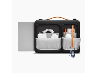 Bolsa Tech-Protect Defender para laptop de 13 a 14 polegadas - preta e laranja Bolsa Tech-Protect Defender para laptop de 13 a 14 polegadas - preta e laranja