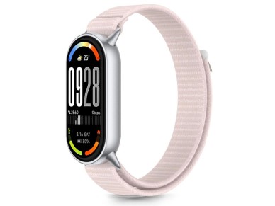 Correa Tech-Protect Nylon Pro para Xiaomi Smart Band 8 / 9 / 10 / NFC - Rosa Gris