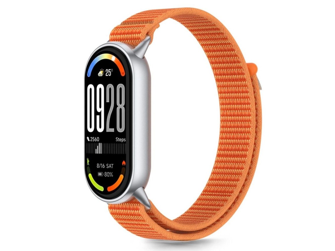 Correa Tech-Protect Nylon Pro para Xiaomi Smart Band 8 / 9 / 10 / NFC - Naranja-Gris