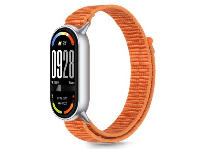 Tech-Protect Nylon Pro Strap for Xiaomi Smart Band 8 / 9 / 10 / NFC - Orange-Gray