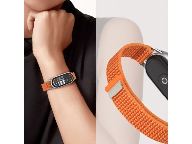 Correa Tech-Protect Nylon Pro para Xiaomi Smart Band 8 / 9 / 10 / NFC - Rosa Gris