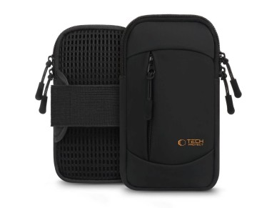 Brazalete deportivo universal Tech-Protect M6 - Negro y naranja