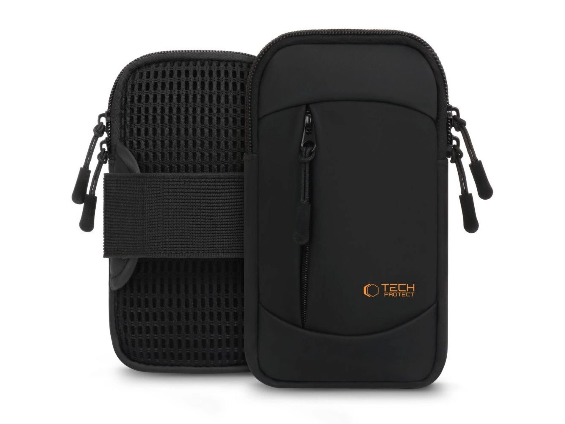 Brazalete deportivo universal Tech-Protect M6 - Negro y naranja