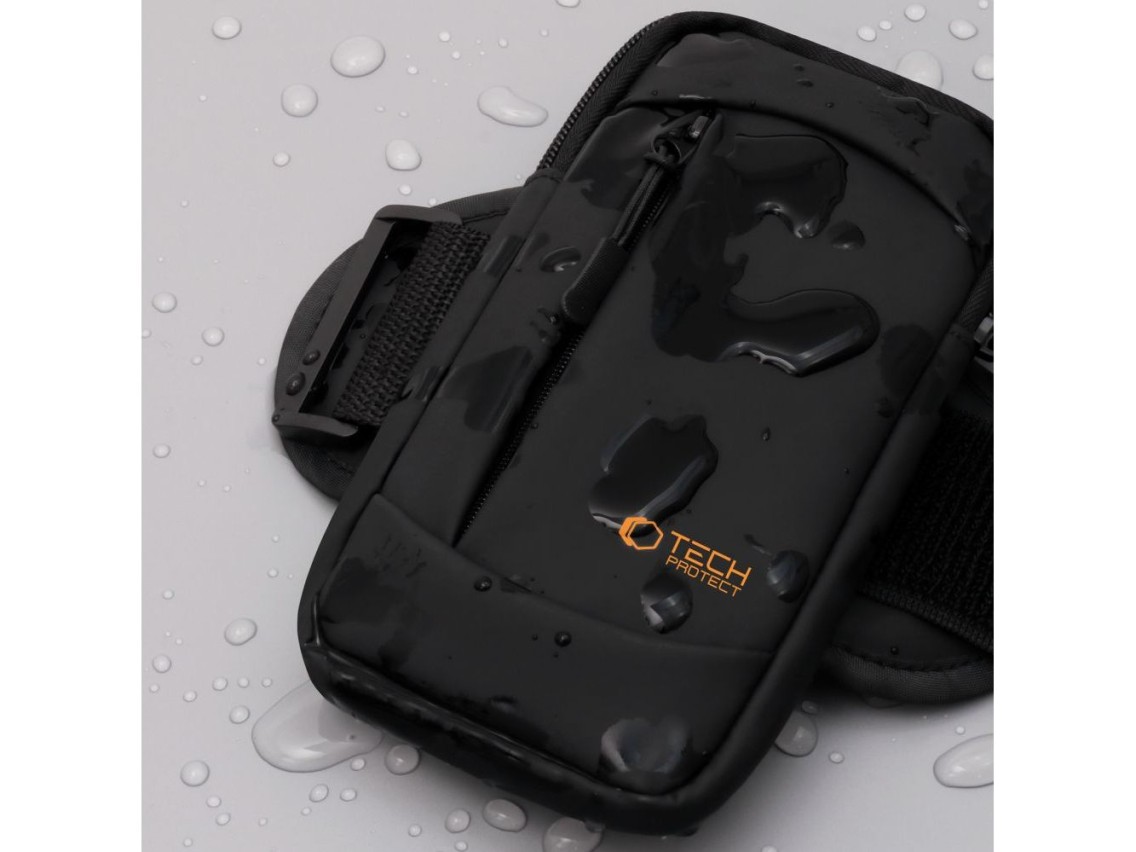 Brazalete deportivo universal Tech-Protect M6 - Negro y naranja