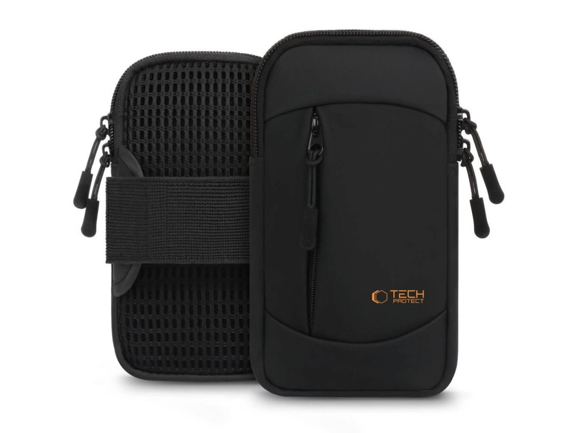 Brazalete deportivo universal Tech-Protect M6 - Negro y naranja