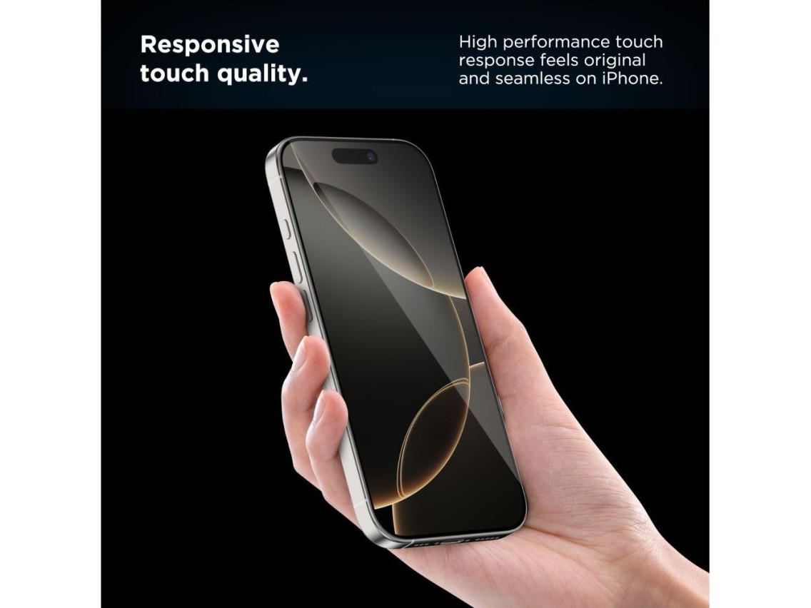 Tech-Protect Quick Set+ - Kit com 2 películas de vidro temperado para iPhone 15 Pro - preto