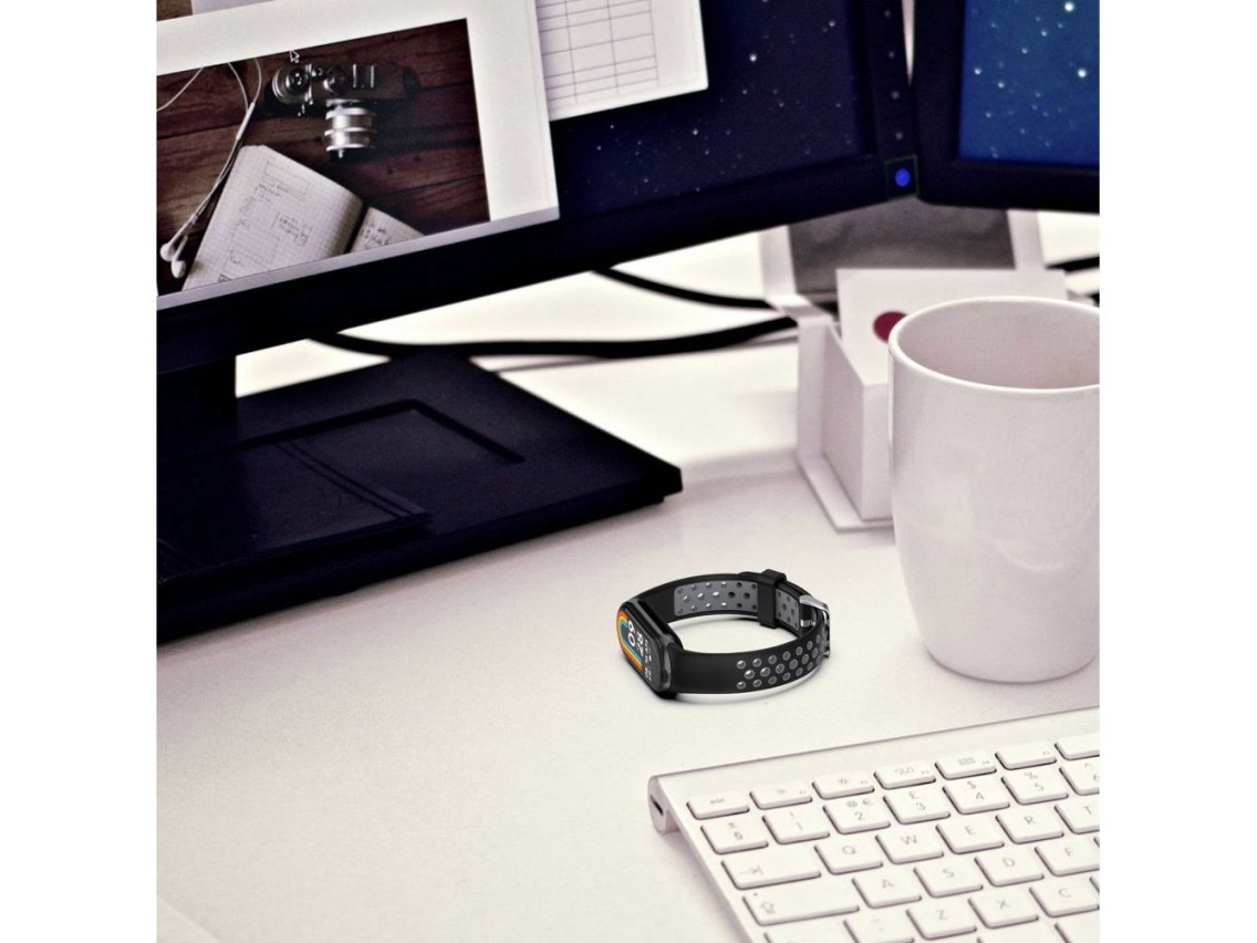 Pulseira Tech-Protect IconBand Air para Xiaomi Smart Band 8/9/10/NFC - Preta e Amarela