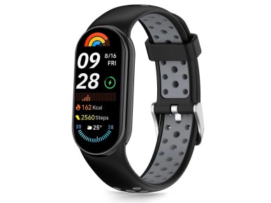 Tech-Protect IconBand Air Strap for Xiaomi Smart Band 8 / 9 / 10 / NFC - Black and Gray