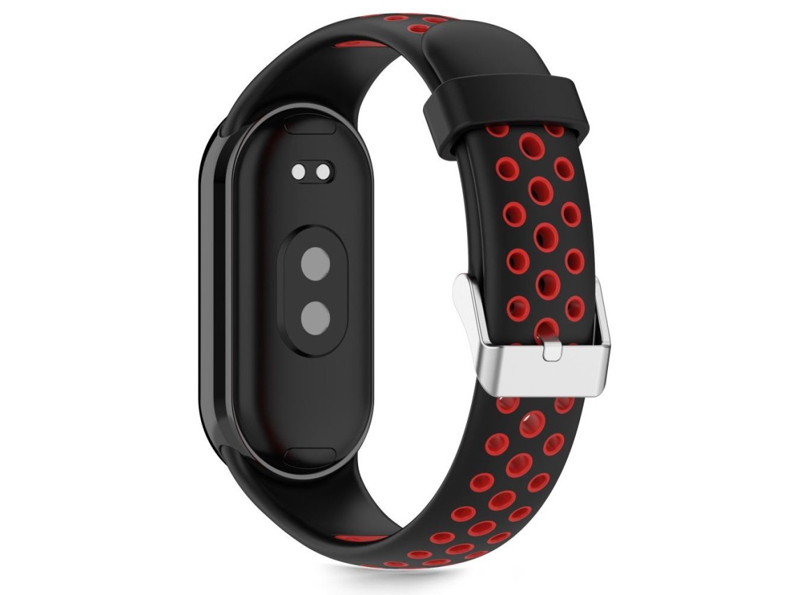 Pulseira Tech-Protect IconBand Air para Xiaomi Smart Band 8/9/10/NFC - Preta e Vermelha