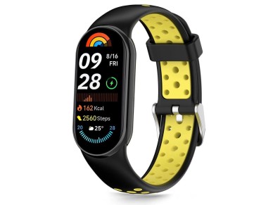 Tech-Protect IconBand Air Strap for Xiaomi Smart Band 8 / 9 / 10 / NFC - Black and Yellow Tech-Protect IconBand Air Strap for Xiaomi Smart Band 8 / 9 / 10 / NFC - Black and Yellow