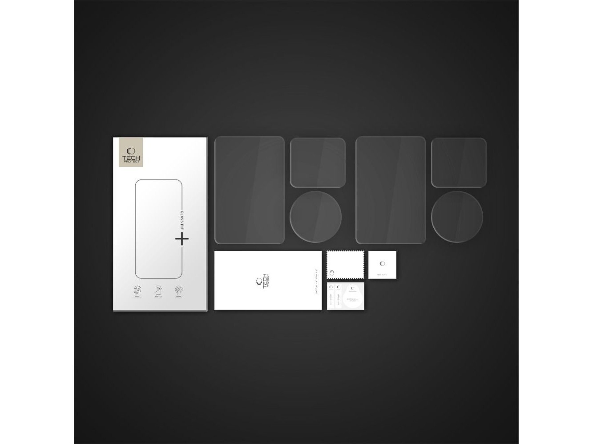 Kit com 2 películas de vidro temperado Tech-Protect Glass Fit+ para DJI Osmo Action 5 Pro - transpar