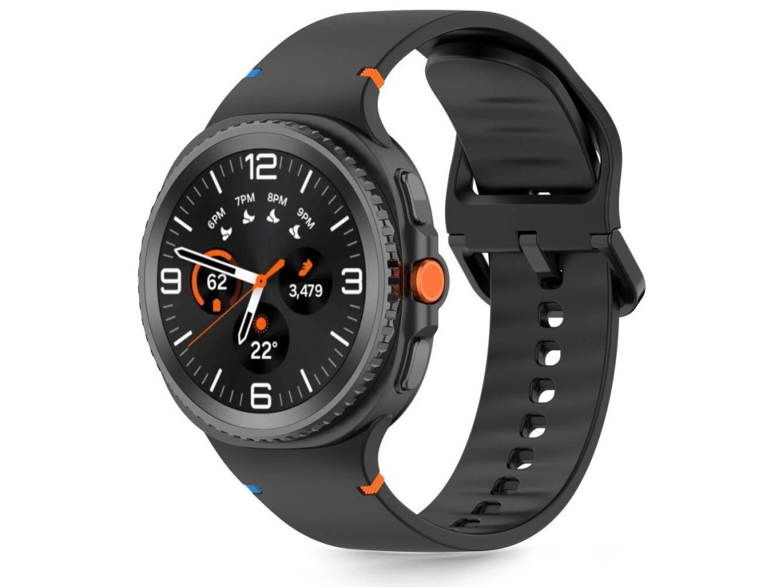 Pulseira de silicone Tech-Protect para Samsung Galaxy Watch 40/44/46 mm - Preta