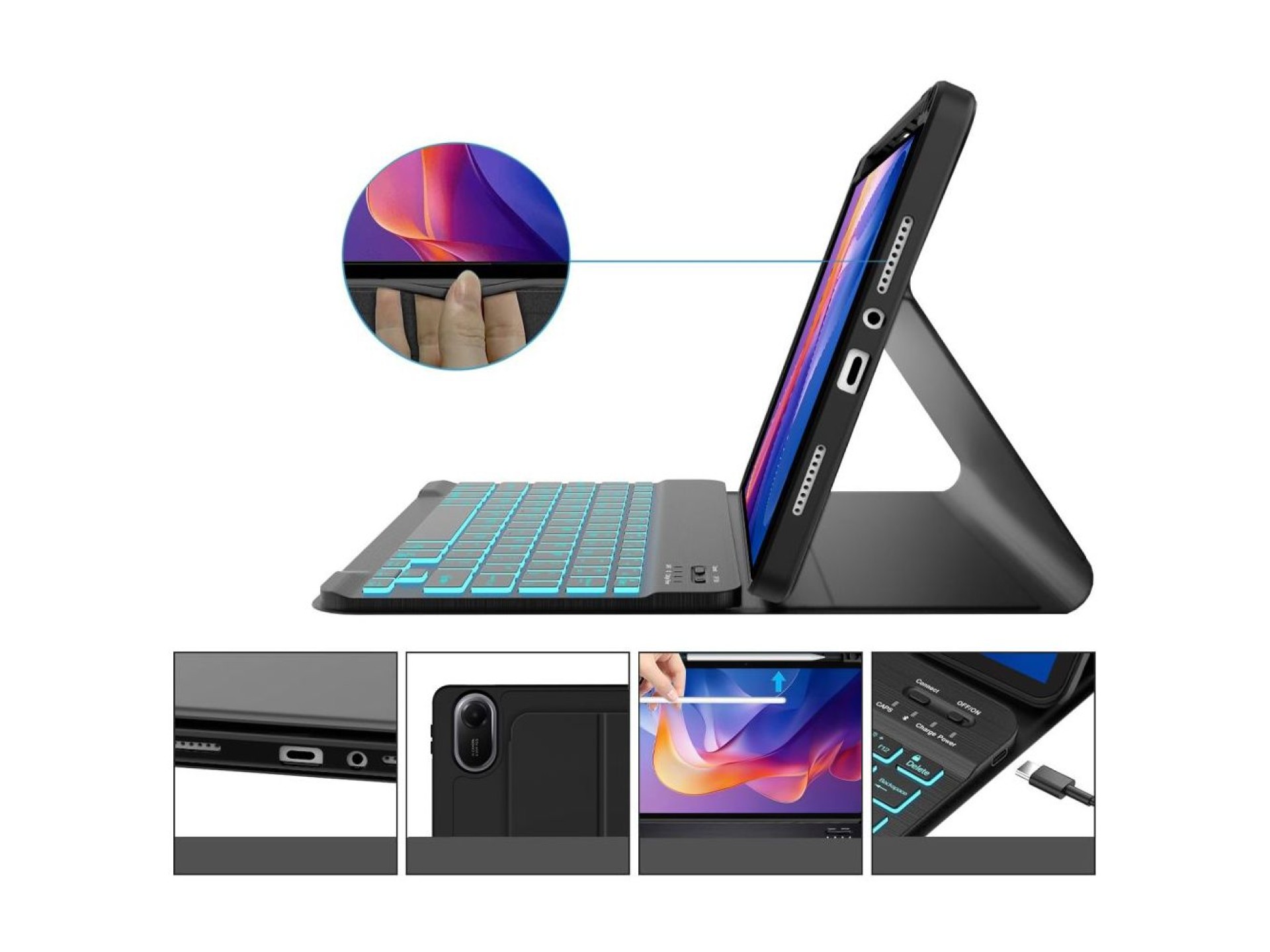 Tech-Protect SC Pen Case for Xiaomi Redmi Pad 2 11.0 with Keyboard - Black