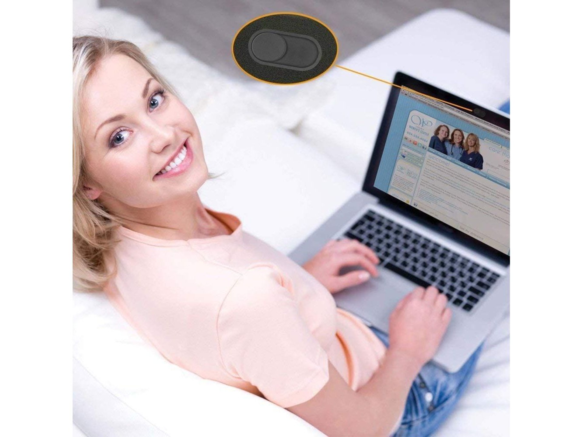Tech-Protect Cam Fit+ 3-pack laptop camera cover - black