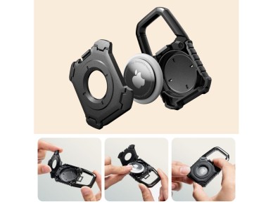 Capa Tech-Protect Kevlar para Apple AirTag 1/2 - Preta