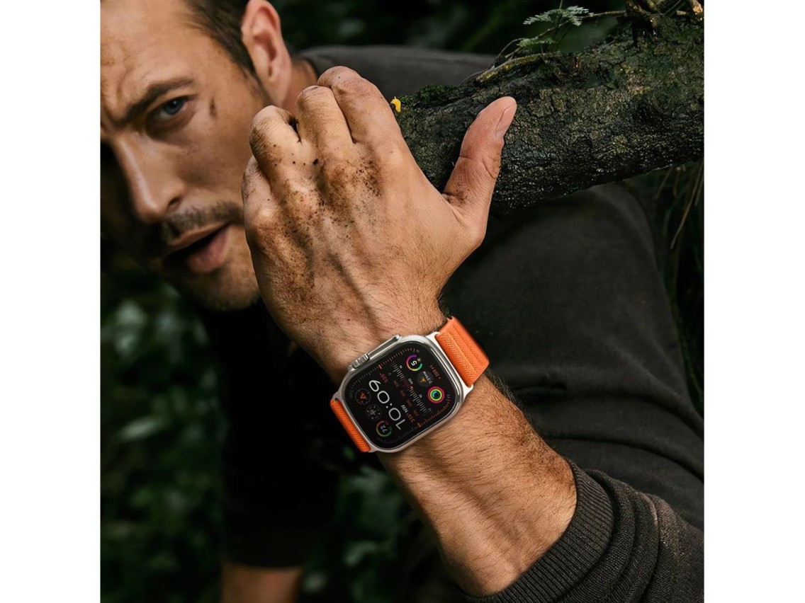 Pulseira de nylon Tech-Protect para Apple Watch 44/45/46/49 mm - Laranja
