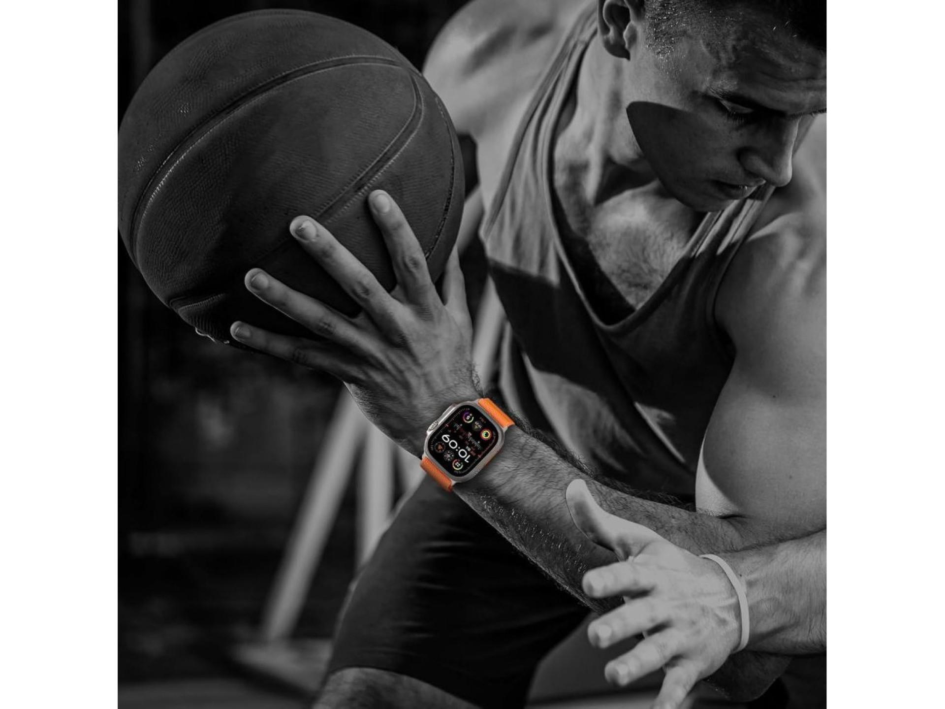 Pulseira de nylon Tech-Protect para Apple Watch 44/45/46/49 mm - Laranja