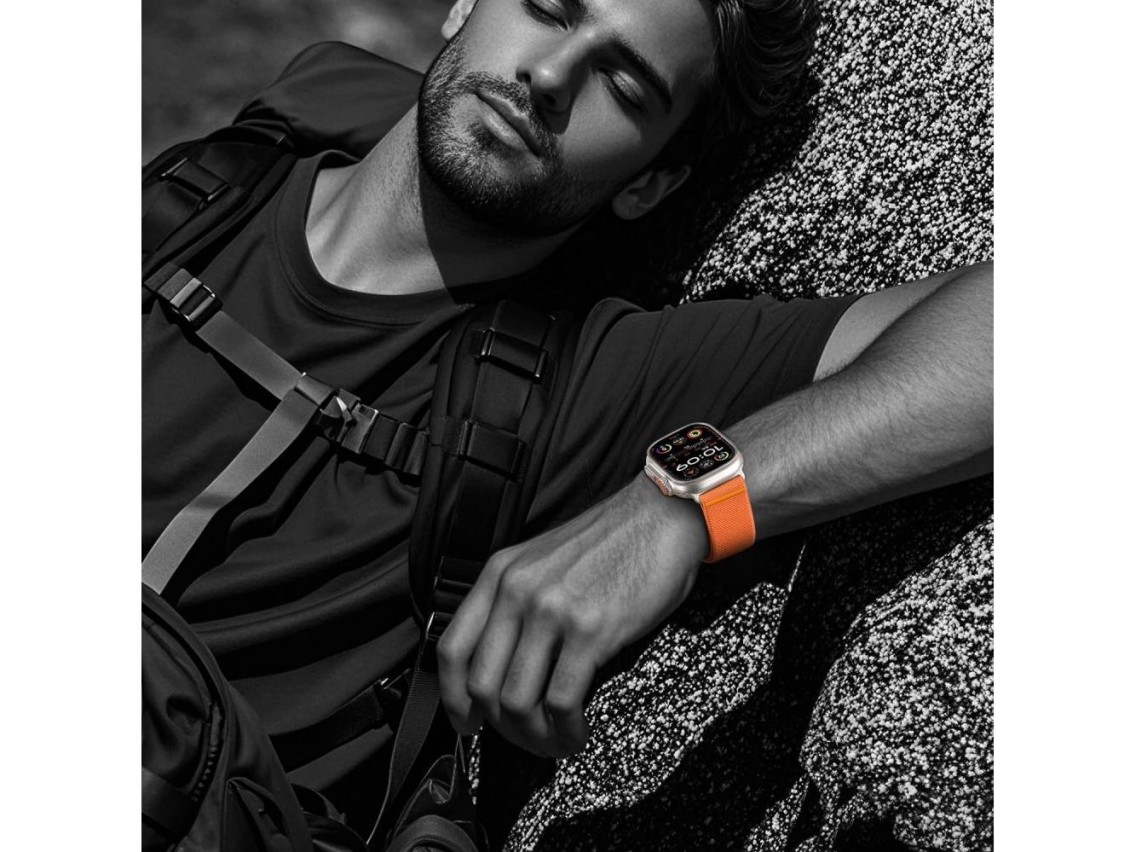 Pulseira de nylon Tech-Protect para Apple Watch 44/45/46/49 mm - Laranja