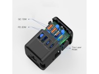 Adaptador Tech-Protect TA200 UE / Reino Unido / EUA / AU - preto Adaptador Tech-Protect TA200 UE / Reino Unido / EUA / AU - preto
