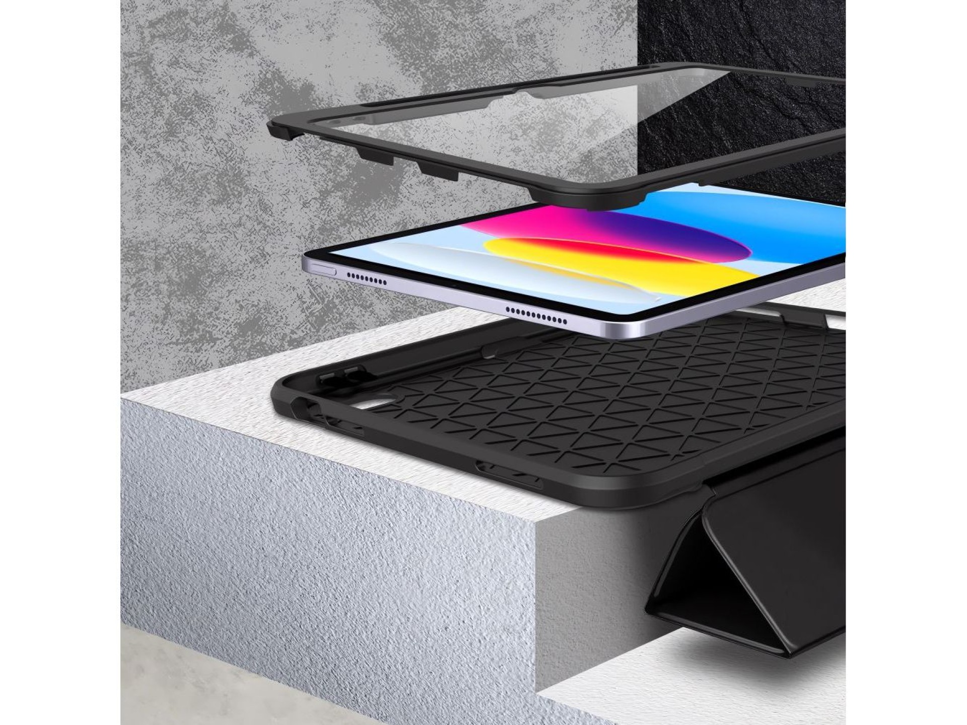 Capa Tech-Protect Endurance para iPad 10.9” (2022) / 11” (2025) - Preta