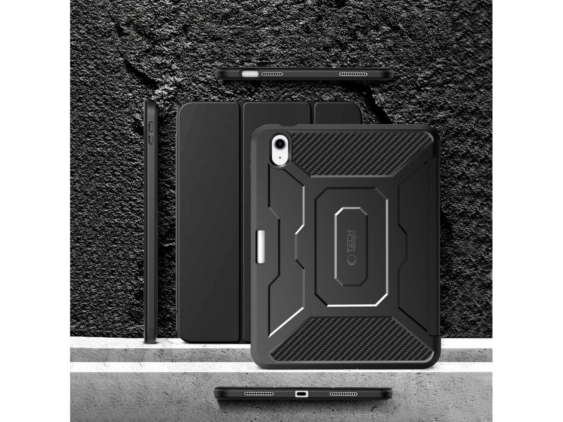 Capa Tech-Protect Endurance para iPad 10.9” (2022) / 11” (2025) - Preta