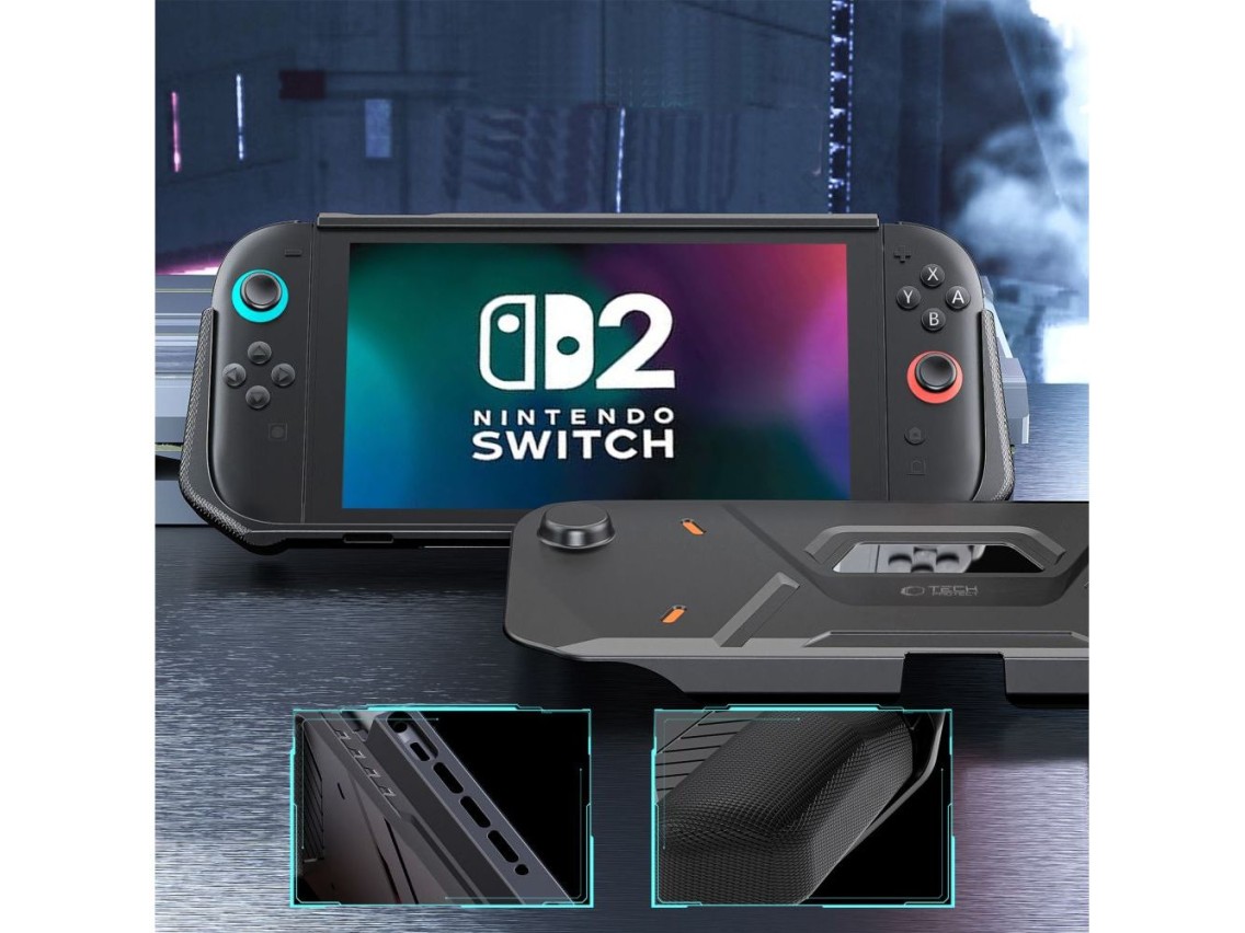 Capa Tech-Protect Carbonox para Nintendo Switch 2 - Preta