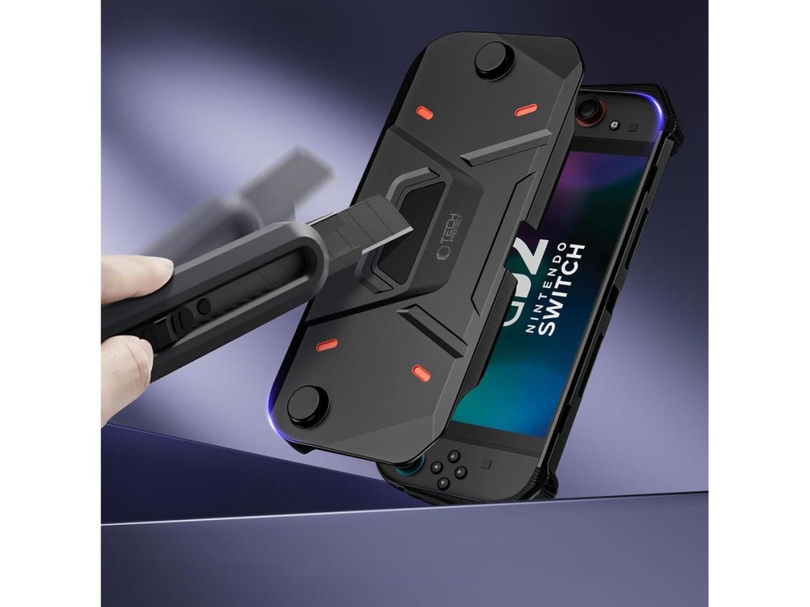 Capa Tech-Protect Carbonox para Nintendo Switch 2 - Preta