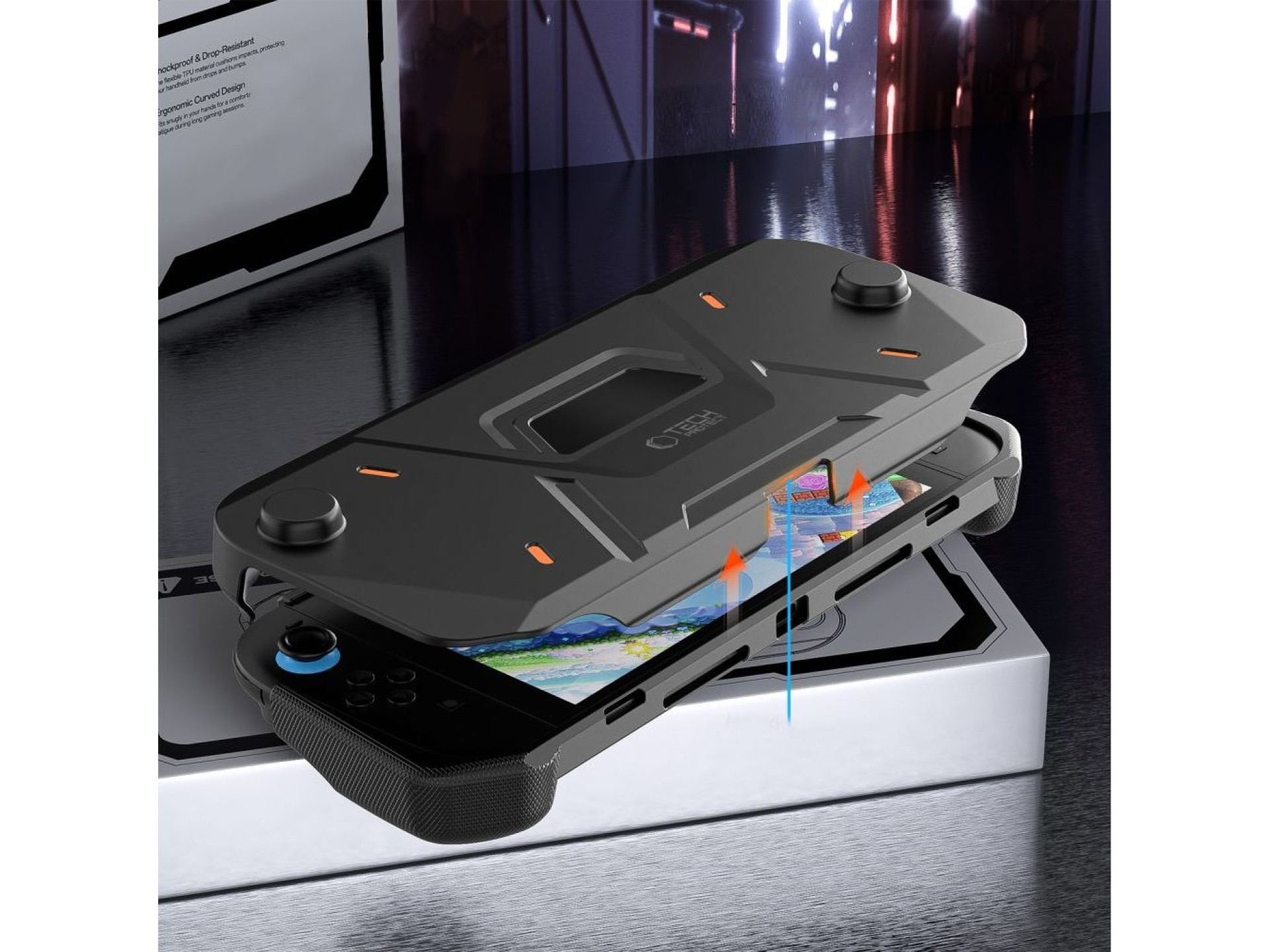 Capa Tech-Protect Carbonox para Nintendo Switch 2 - Preta