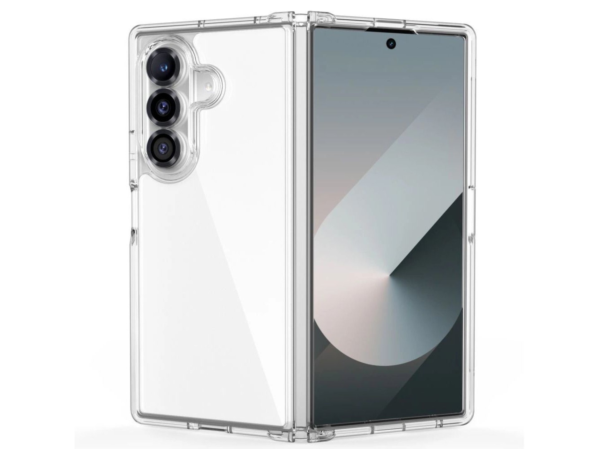 Funda híbrida Tech-Protect FlexAir para Samsung Galaxy Z Fold 7 - Transparente