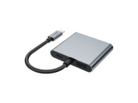 Tech-Protect HB08 4in1 USB-C + USB2.0 + 2 x HDMI 4K 60HZ adapter - gray Tech-Protect HB08 4in1 USB-C + USB2.0 + 2 x HDMI 4K 60HZ adapter - gray
