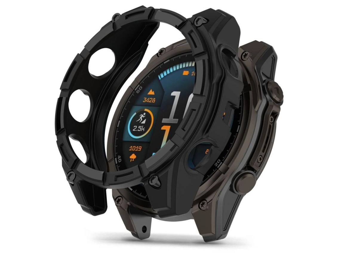 Capa protetora Tech-Protect Defense Air para Garmin Fenix ??8 47mm - Preta