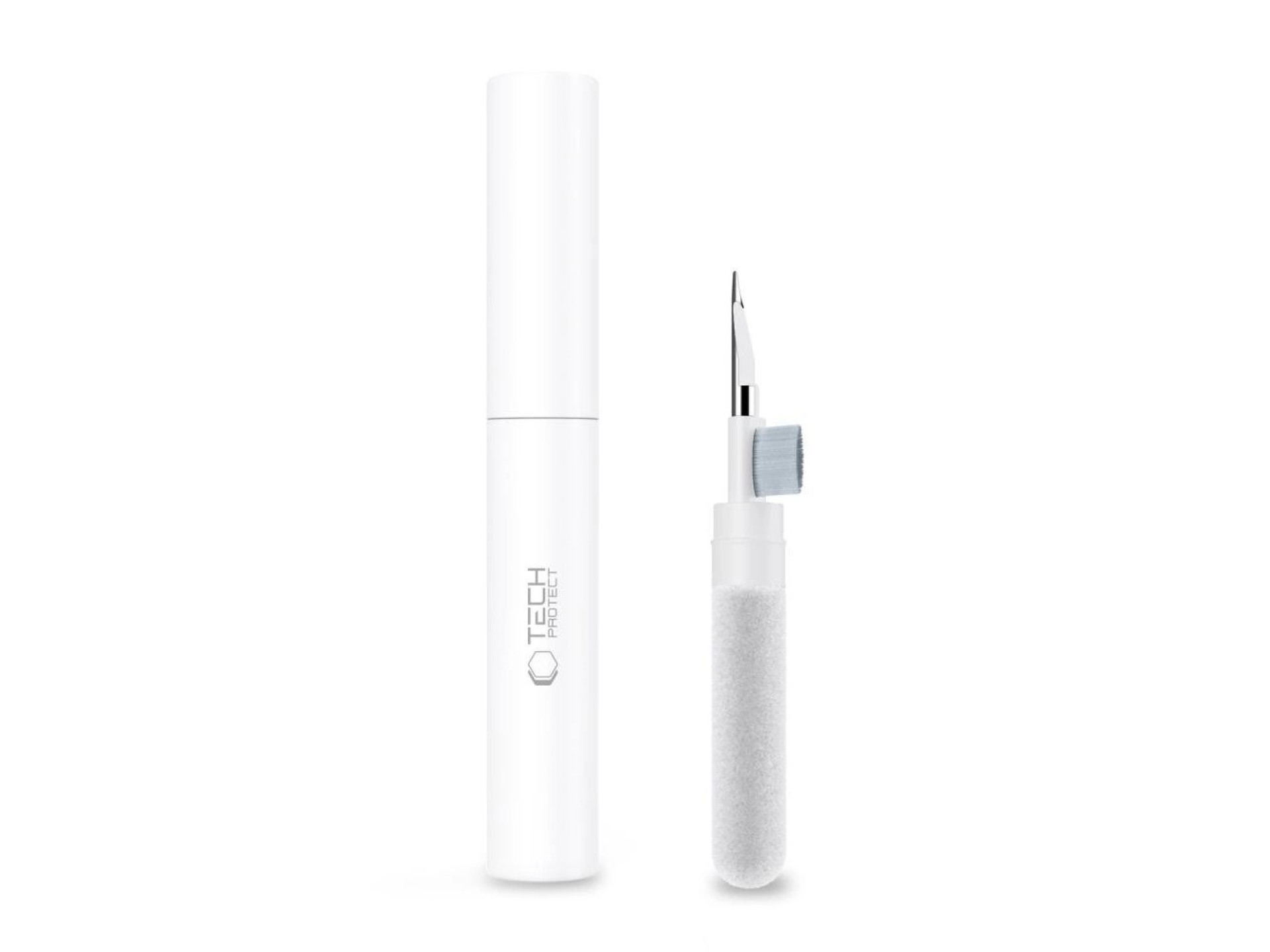 Kit de limpeza de fones de ouvido Tech-Protect CS02 3 em 1 - Branco