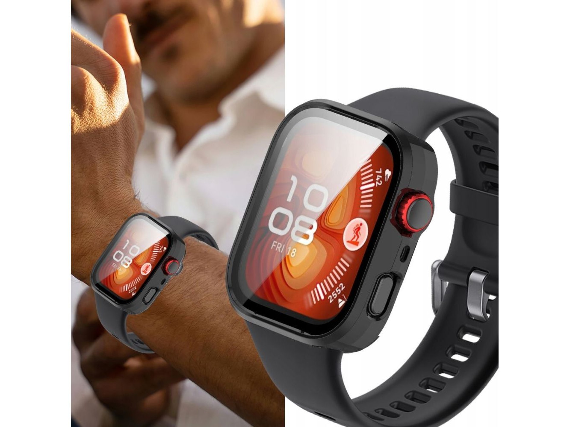Capa protetora Tech-Protect para Huawei Watch Fit 4 Pro - Transparente