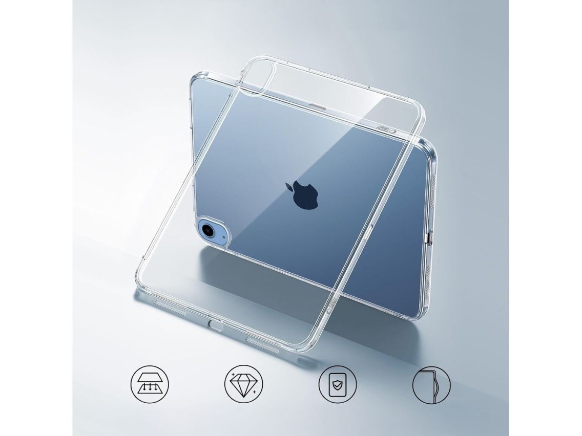 Capa h�brida Tech-Protect FlexAir para iPad 10.9� (2022) / 11� (2025) - Transparente