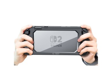 Tech-Protect MagMat Case for Nintendo Switch 2 - Black and Transparent