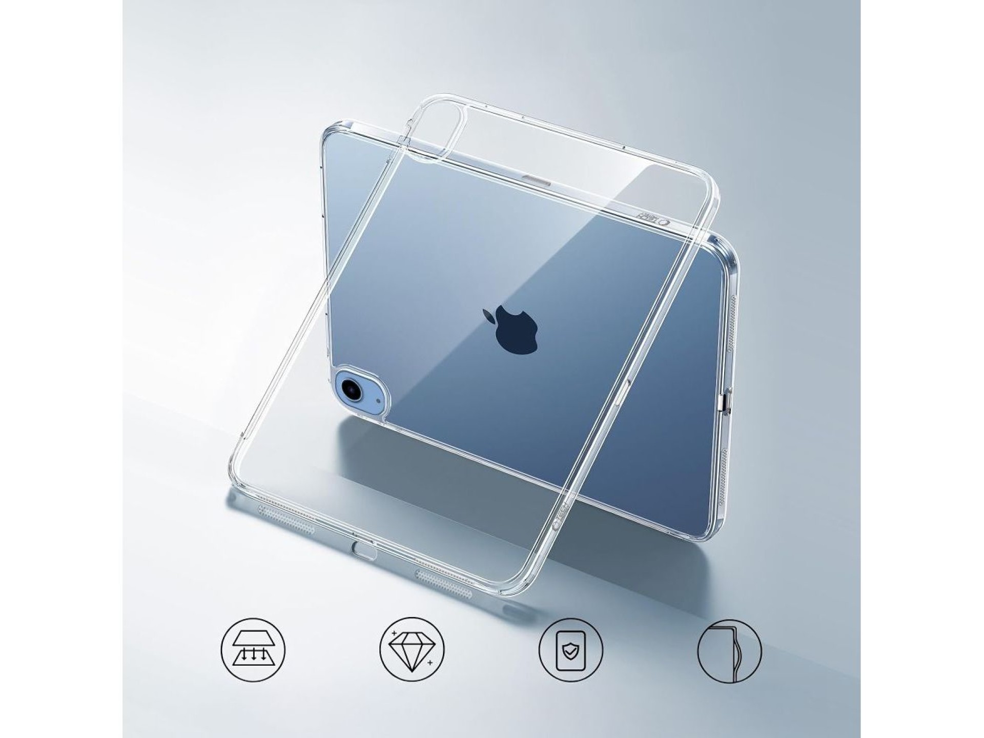 Capa híbrida Tech-Protect FlexAir para iPad 10.9” (2022) / 11” (2025) - Transparente