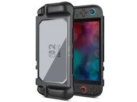 Tech-Protect MagMat Case for Nintendo Switch 2 - Black and Transparent