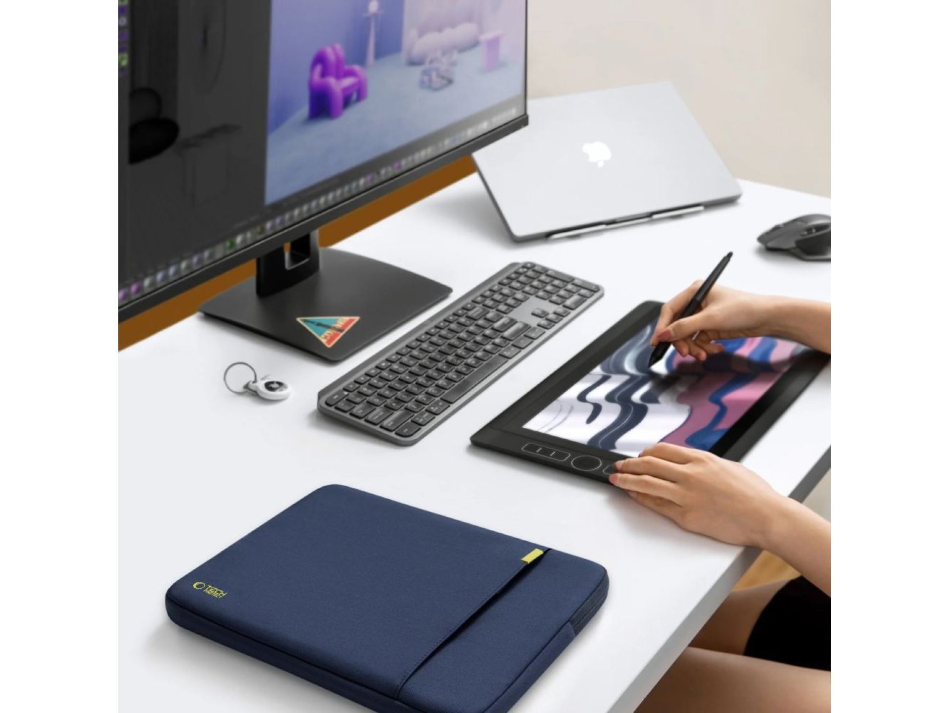 Bolsa para laptop Tech-Protect Defender 15-16 - Azul Marinho