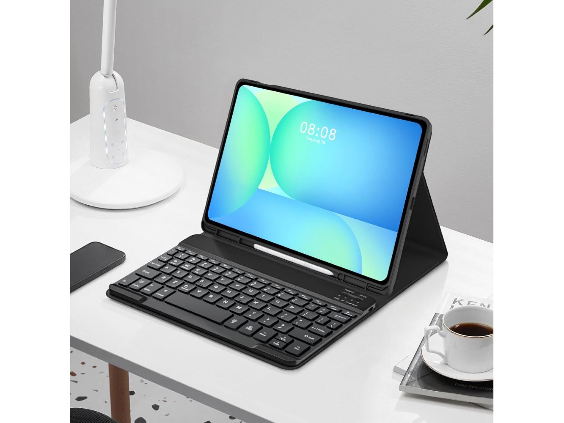 Capa Tech-Protect SC Pen + Teclado para Samsung Galaxy Tab S10 FE+ 13.1 X620 / X626B - Preta