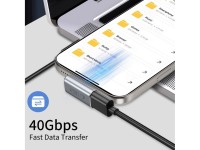 Adaptador USB-C angular Tech-Protect Ultraboost AA03 - Cinza Adaptador USB-C angular Tech-Protect Ultraboost AA03 - Cinza