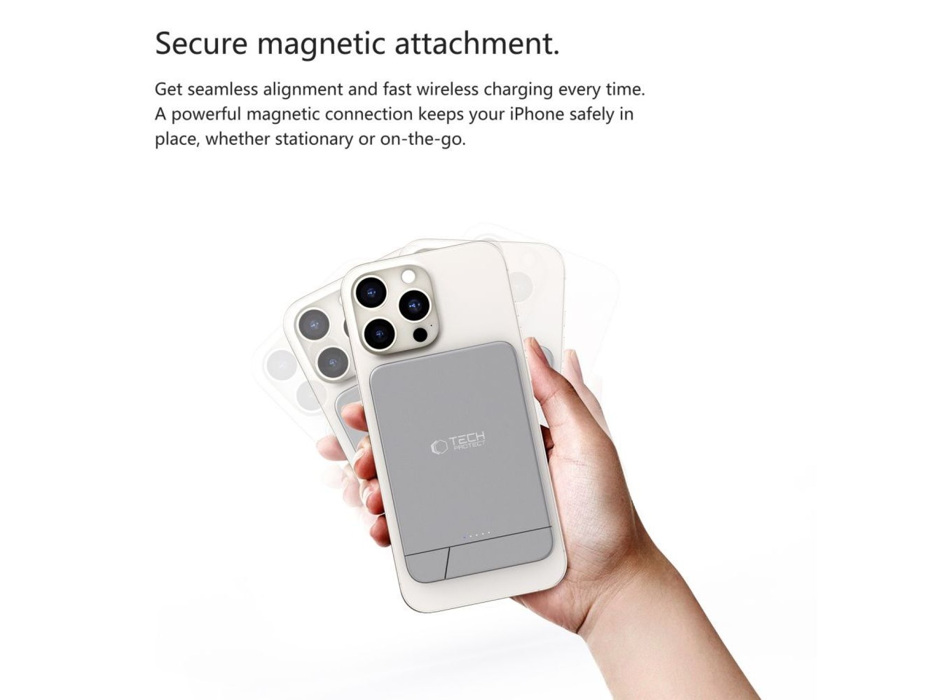 Powerbank Tech-Protect PB14 LifeMag MagSafe 10000 mAh - cinza