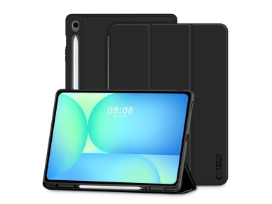 Capa TechProtect SmartCase Pen para Samsung Galaxy Tab S10 FE+ 13.1 X620 / X626B - preta