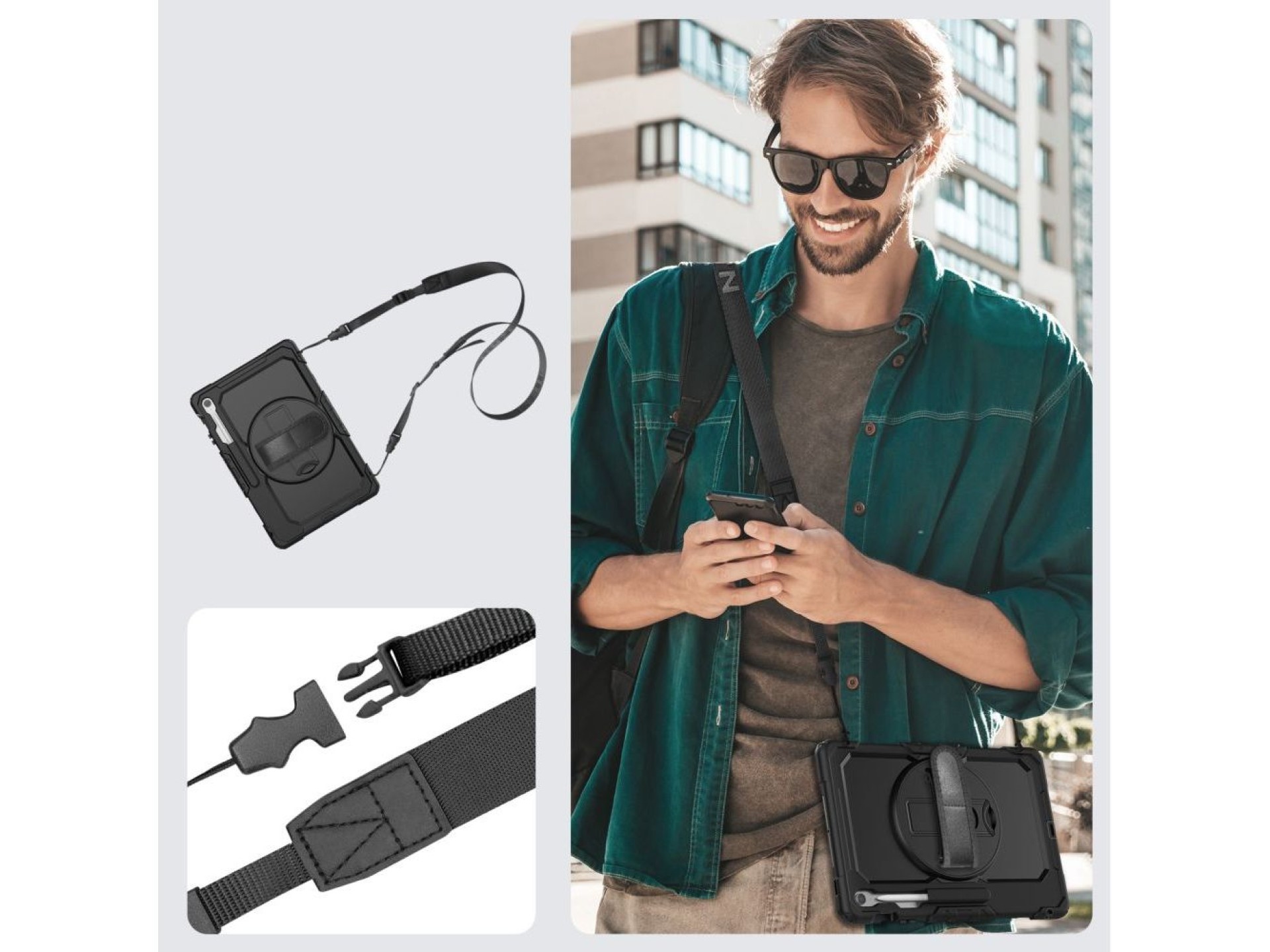 Capa Tech-Protect Solid para Samsung Galaxy Tab S10 FE+ - Preta