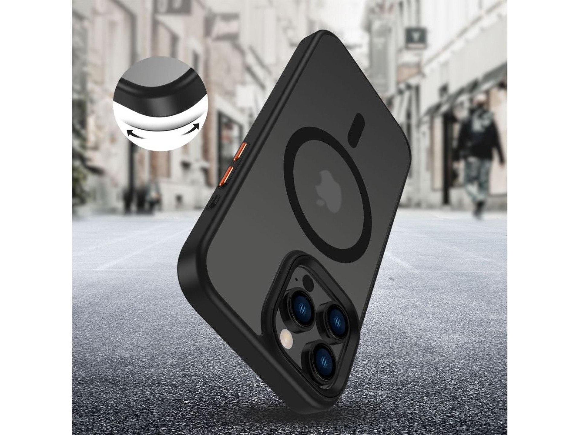 Tech-Protect MagMat Magsafe 3-set iPhone 16 Pro Max Case - Matte Black