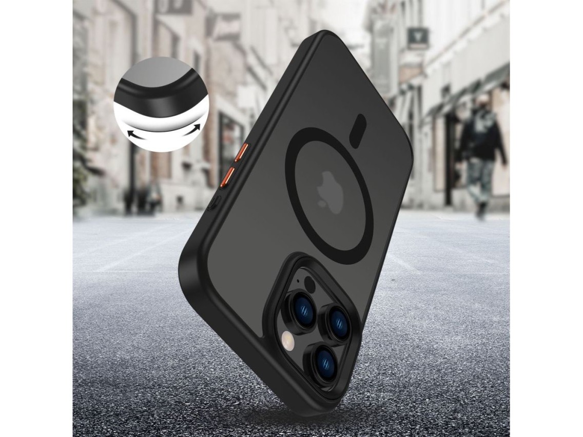 Tech-Protect MagMat Magsafe 3-set iPhone 16 Pro Max Case - Matte Black