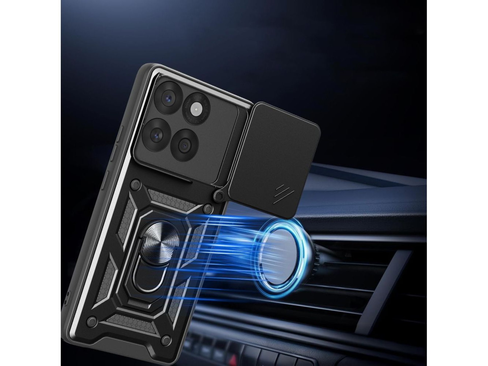 Capa Tech-Protect CamShield Pro para Motorola Edge 60 Fusion - preta