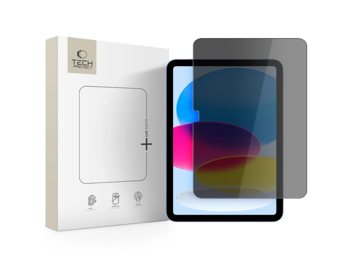 Protector de pantalla Tech-Protect Glass Spy+ con cristal de privacidad para iPad de 10,9” (2022) /