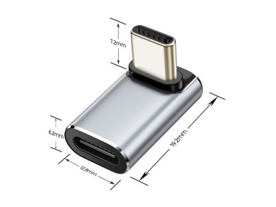 Tech-Protect Ultraboost AA02 USB-C Angled Adapter - Gray Tech-Protect Ultraboost AA02 USB-C Angled Adapter - Gray