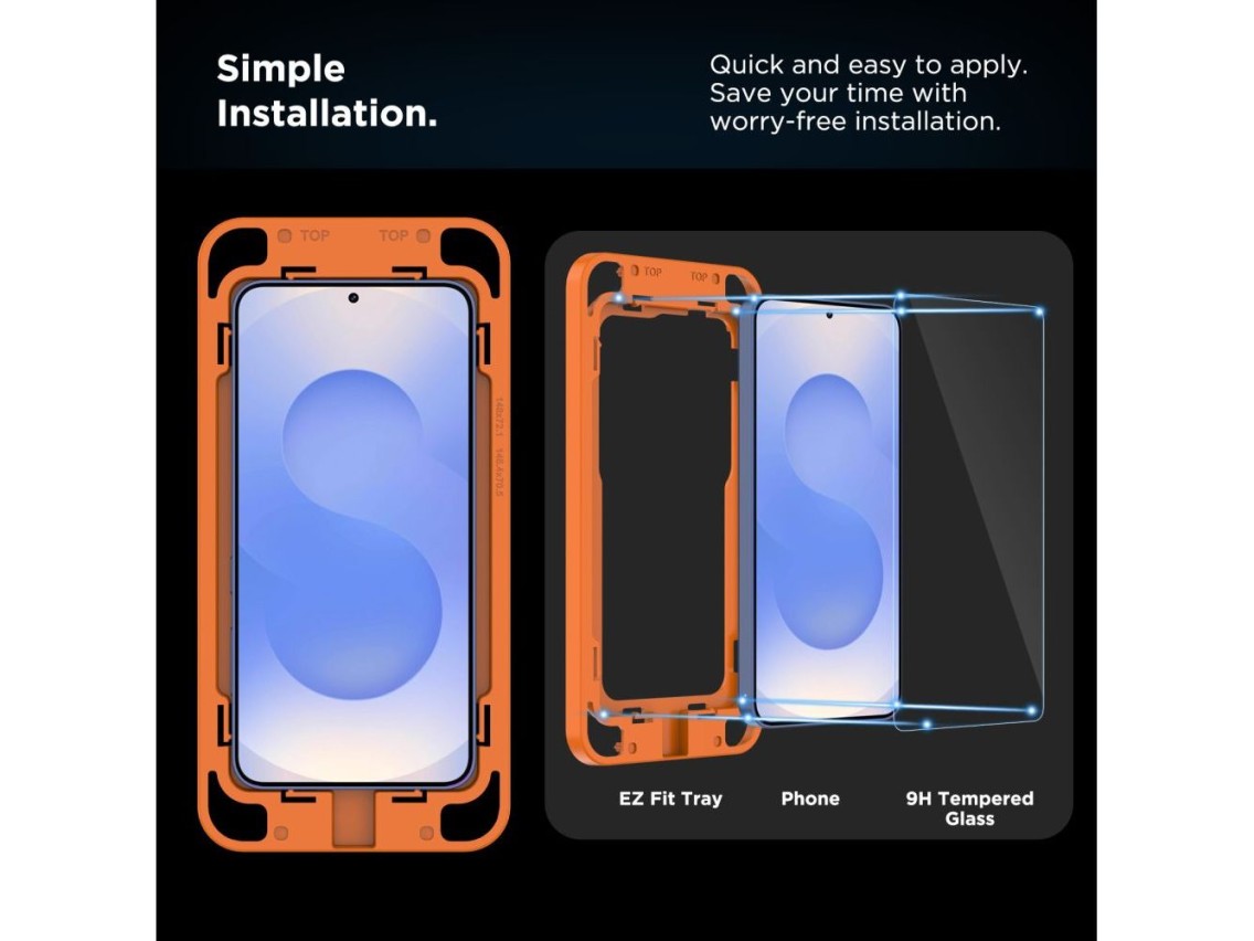 Tech-Protect Quick Set+ Tempered Glass for Samsung Galaxy S25+ - Transparent